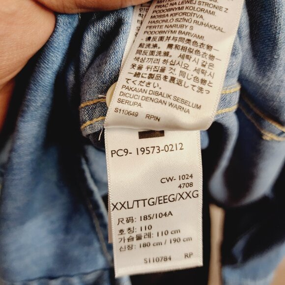 Levi's Dark Blue Relaxed Fit Jackson Worker Button Up Denim Shirt Size XXL - Picture 10 of 12